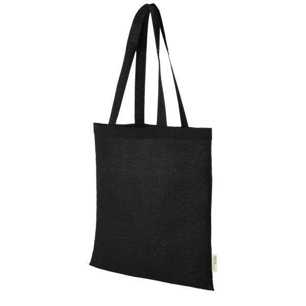 Orissa 140 g/m² GOTS organic cotton tote bag 7L - Solid black