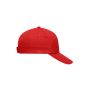 MB002 5 Panel Promo Cap Laminated signaal-rood one size