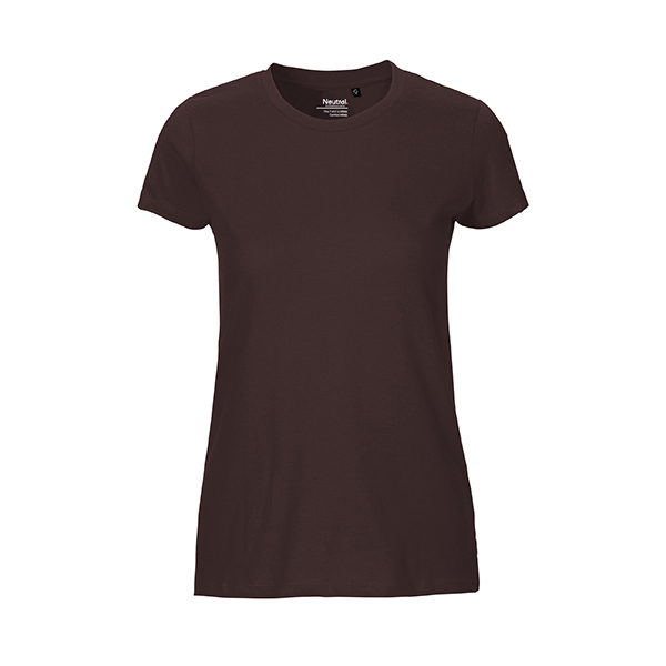 Neutral ladies fitted t-shirt-Brown-XL