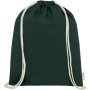 Orissa 140 g/m² GOTS organic cotton drawstring backpack 5L - Dark green