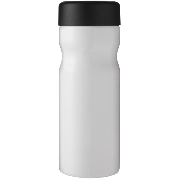 H2O Active® Base 650 ml screw cap water bottle - White/Solid black