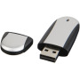 Oval USB - Zwart/Zilver - 4GB