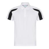 AWDis Cool Contrast Polo Shirt, Arctic White/Jet Black, XXL, Just Cool