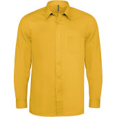 Men's easy-care polycotton poplin shirt Yellow XS