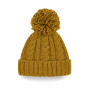 Cable Knit Melange Beanie - Mustard - One Size