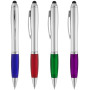 Nash stylus balpen met gekleurde grip - Zilver/Paars
