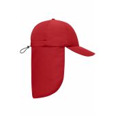 MB6243 6 Panel Cap with Neck Guard - red - one size