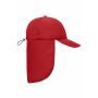 MB6243 6 Panel Cap with Neck Guard - red - one size