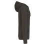 Herensweater met rits en capuchon in contrasterende kleur Dark Grey / Black XL
