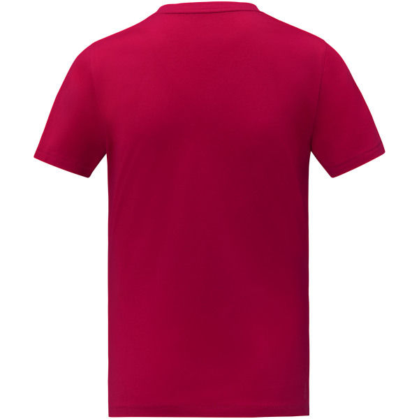 Somoto Heren T-shirt met V-hals en korte mouwen - Rood - XS