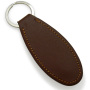 Brown Oval Classical Leather Keyfobs