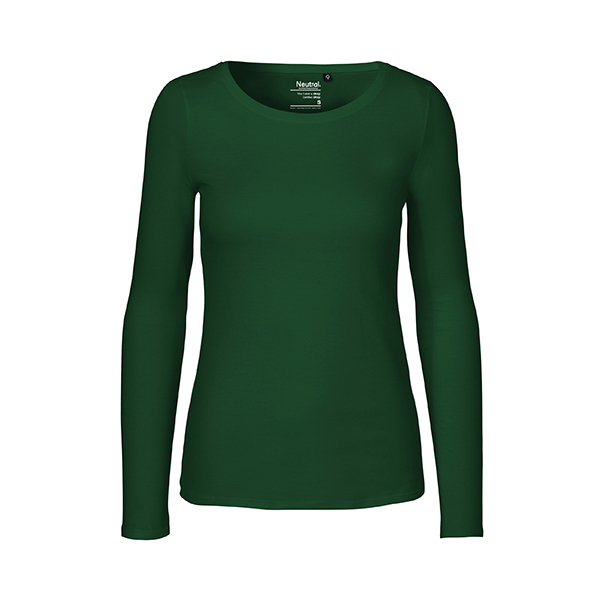 Neutral ladies long sleeve shirt-Bottle-Green-XS