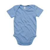 Baby Bodysuit - Heather Blue Organic - 12-18