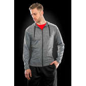 Mens hooded tee-jacket Grey / Black S