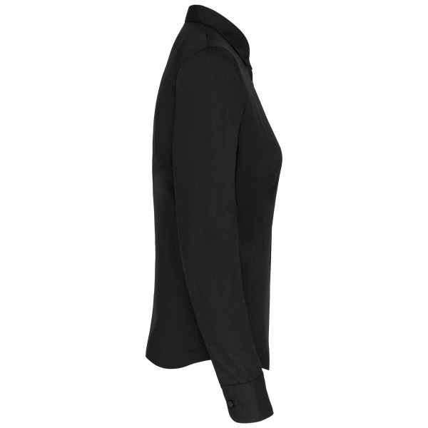 Overhemd in onderhoudsvriendelijk polykatoen-popeline dames Black XL