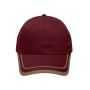 MB6501 6 Panel Piping Cap - burgundy/beige - one size