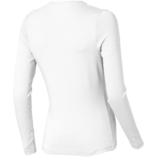 Ponoka long sleeve women's GOTS organic t-shirt - White - XS
