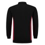 Polosweater Bicolor Borstzak 302001 Black-Red 4XL