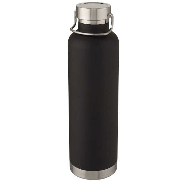 Thor 1 L copper vacuum insulated water bottle - Solid black