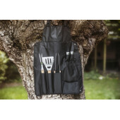 Nylon (600D) schort met barbecue set Hugo zwart