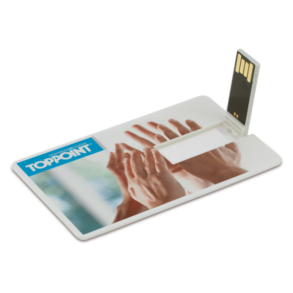 Bedrukte USB stick 2.0 card 4GB