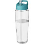 H2O Active® Tempo 700 ml sportfles met fliptuitdeksel - Transparant/Aqua blauw