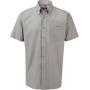 Men's Short Sleeve Easy Care Oxford Shirt Silver XL