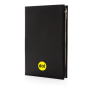 Swiss Peak A5 PU notebook with zipper pocket, black