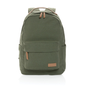 Impact AWARE™ 16 oz. recycled canvas laptop rugzak, groen
