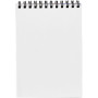 Desk-Mate® spiral A6 notebook - White/Solid black - 50 pages