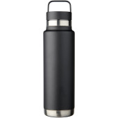 Colton 600 ml met koper vacuüm geïsoleerde drinkfles - Zwart