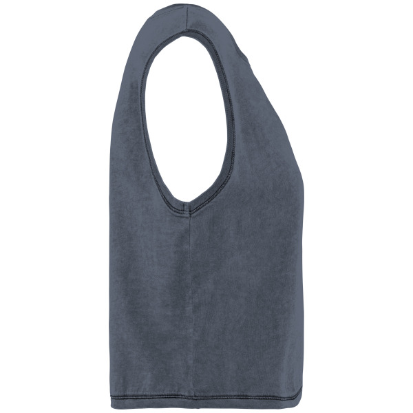 Dames T-shirt, kort en mouwloos - 165 gr/m2 Washed Mineral Grey L