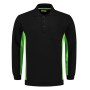 Polosweater Bicolor Borstzak 302001 Black-Lime 4XL