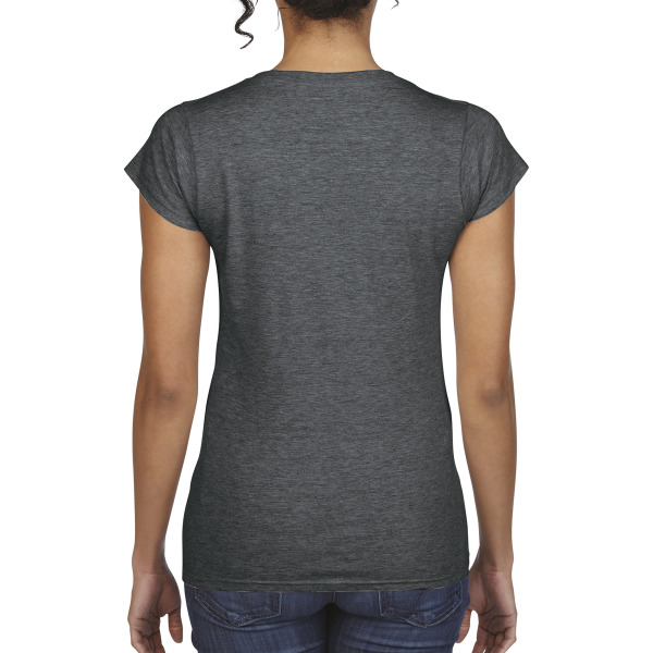 Softstyle® Fitted Ladies' V-neck T-shirt Dark Heather XL