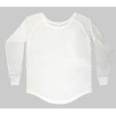 Women's Loose Fit LS T - White - S