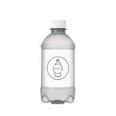 bronwater in 100% gereycleerd plastic (RPET) flesje 330ml met draaidop wit