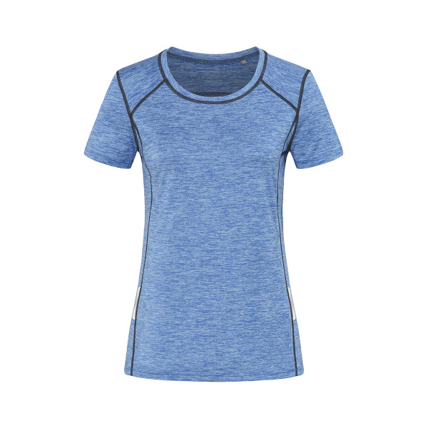 Stedman T-shirt Active dry reflective SS for her blue heather XL