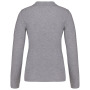 Piqué-damespolo lange mouwen Oxford Grey 3XL