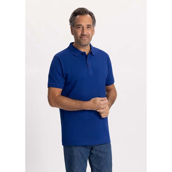 L&S Polo Basic Cot/Elast SS for him