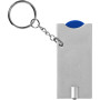 Allegro LED keychain light with coin holder - Royal blue/Silver