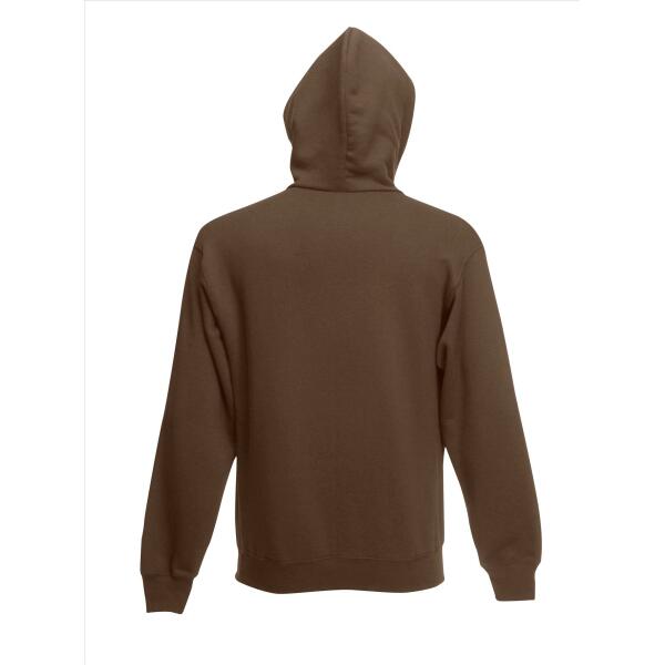 Premium Hooded Sweat Jacket, Chocolate, S, FOL