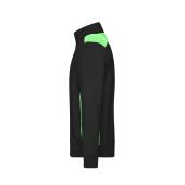 Men's Workwear Sweat Jacket - COLOR - - black/lime-green - XS