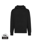 Iqoniq Yoho gerecycled katoen relaxed hoodie, zwart (XXL)