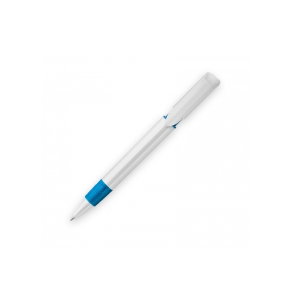 Ball pen S40 Grip hardcolour - White / Blue