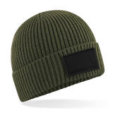 Fashion Patch Beanie - Military Green/Black - One Size