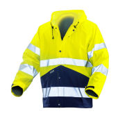 Jobman 1566 Hi-vis raincoat geel/navy s