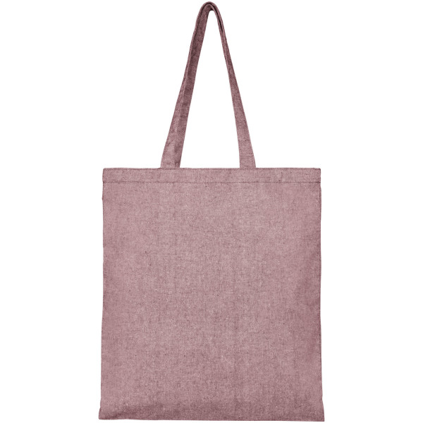 Pheebs 210 g/m² recycled tote bag 7L - Heather maroon