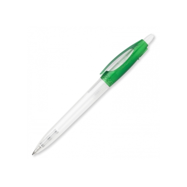 Balpen Bio-S! Clear transparant - Frosted Groen