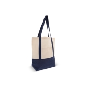 Shopping bag OEKO-TEX® cotton 140g/m² 40x10x35cm - Dark blue