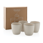 Ukiyo 4-delige set kopjes, wit